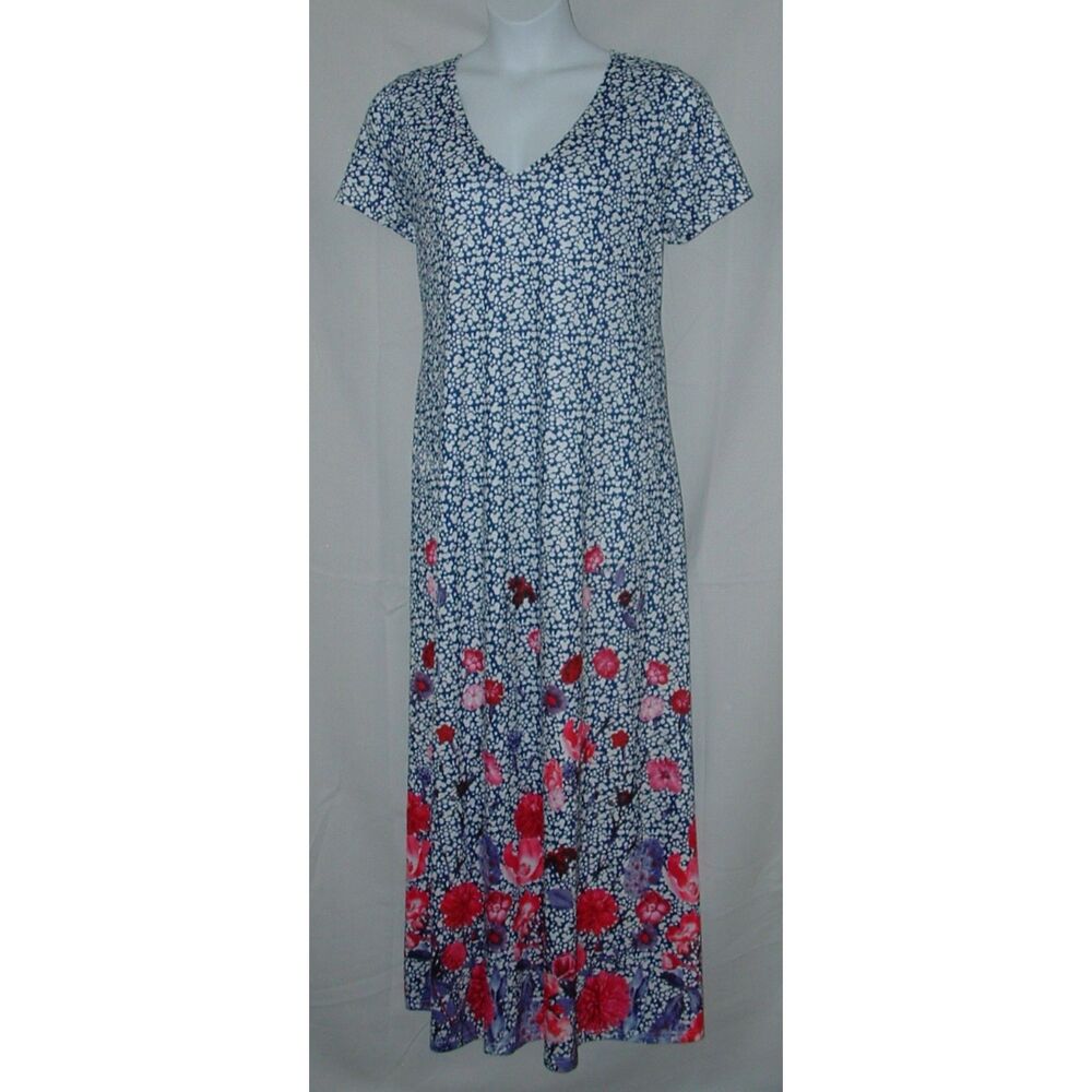 NEW NWOT Multicolored Print Sz XXL Casual Wear Comfy Maxi Dress EXCLUSIVE
